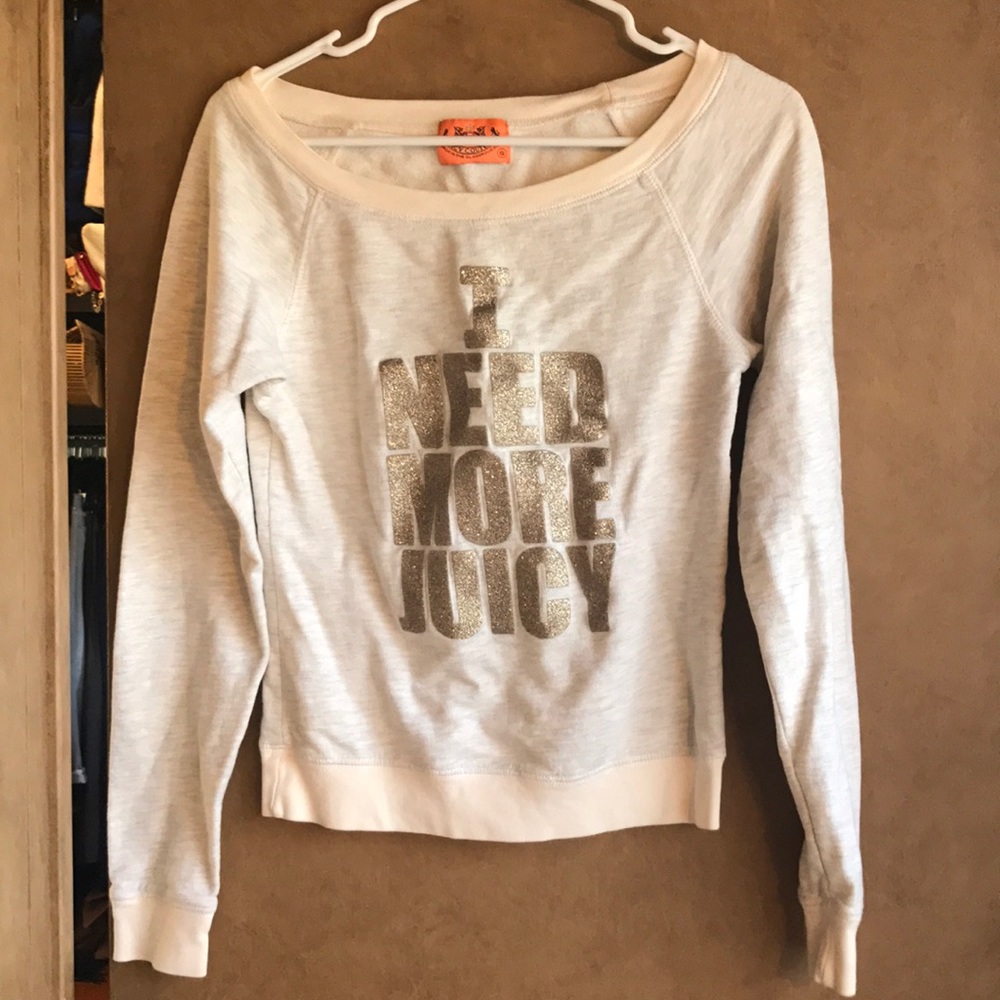 Adorable light grey Juicy Couture sweater!